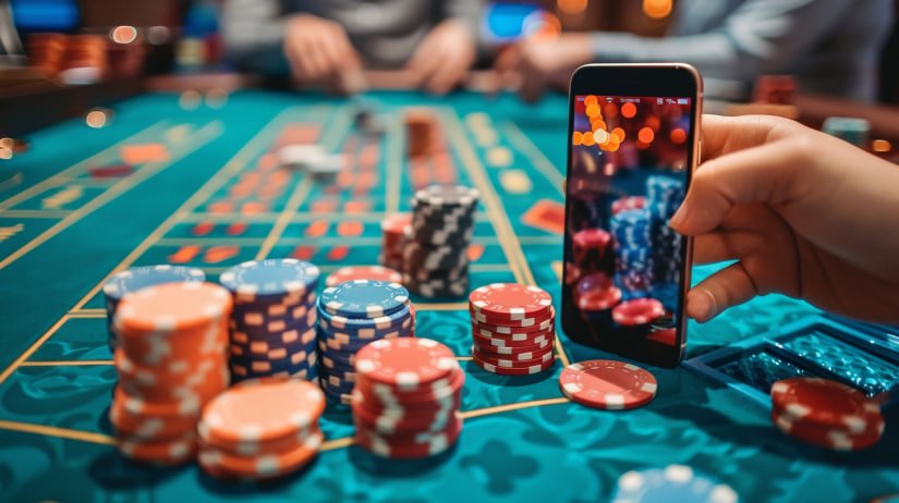 Antarmuka permainan dealer langsung dengan streaming multi-kamera